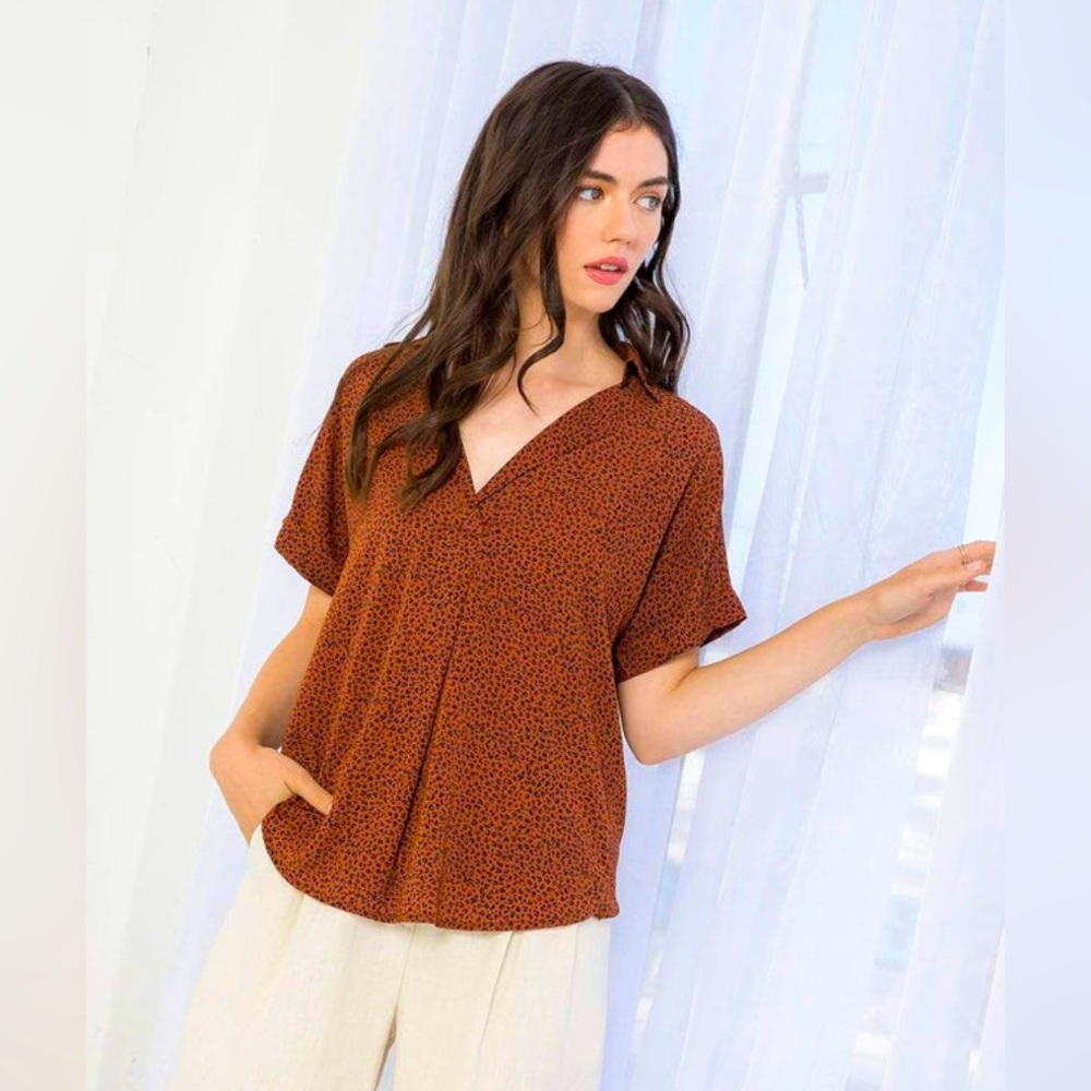 THML leopard print top M